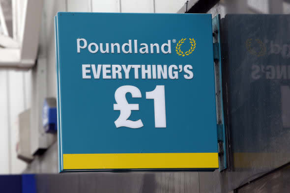 A Poundland shop in Glasgow, Scotland