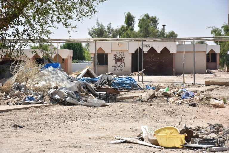Abandoned bungalows at the Lake Habbaniyah resort, Anbar province, 22 August 2018