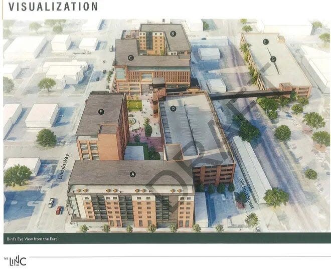 A rendering shows what The Linc in downtown Ames might look like.