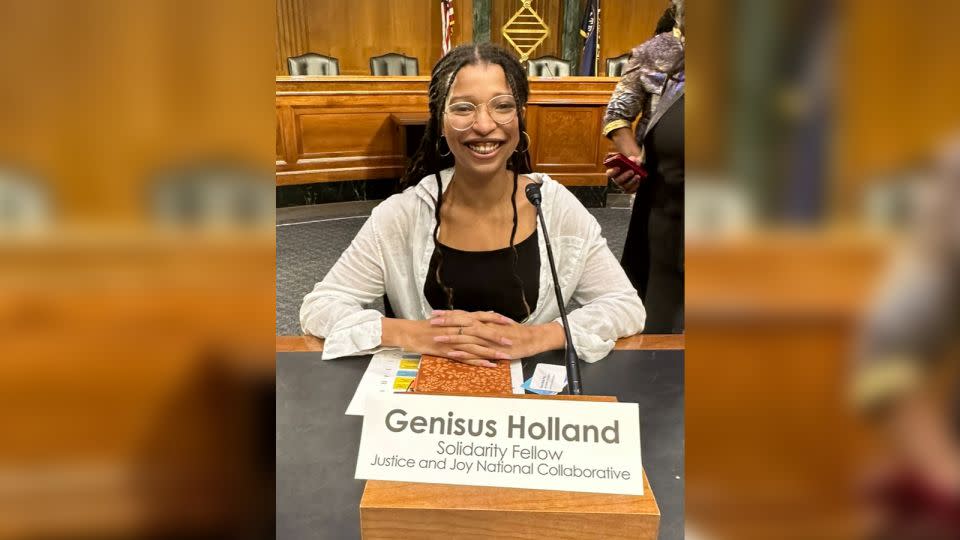Genisus Holland has a job, is a student and advocates for women of color with Justice for Joy. - Courtesy Genisus Holland