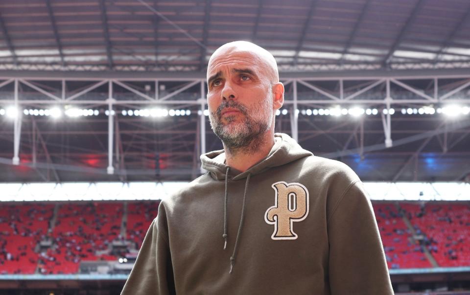 Pep Guardiola, Manager of Manchester City, looks on prior to the Emirates FA Cup Final - Getty Images/Eddie Keogh