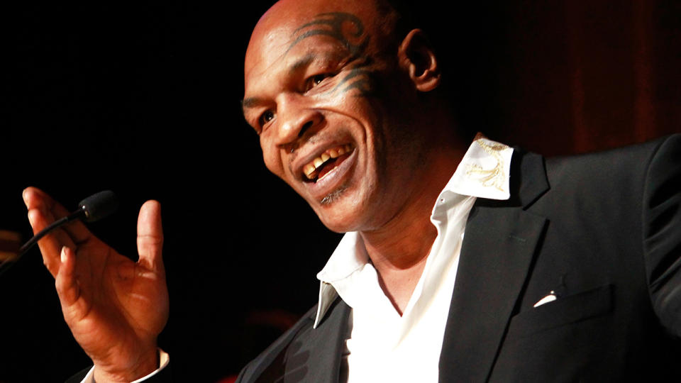 Heavyweight boxing legend Mike Tyson is pictured.