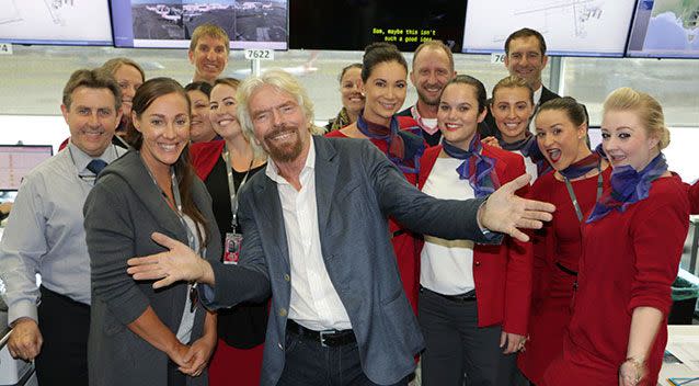 “There were certainly smiles, and laughter, all round at Virgin Australia,” Richard said in his blog. Source: Virgin Australia.