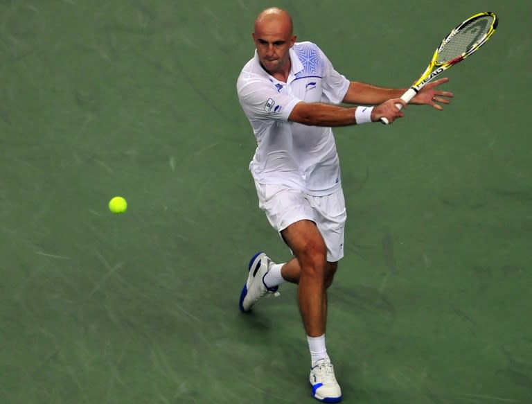 Ivan Ljubicic of Croatia, pictured in action on October 16, 2009, was hired as a coach by Roger Federer in a move interpreted as Federer trying to find a way to defeat a dominant Novak Djokovic