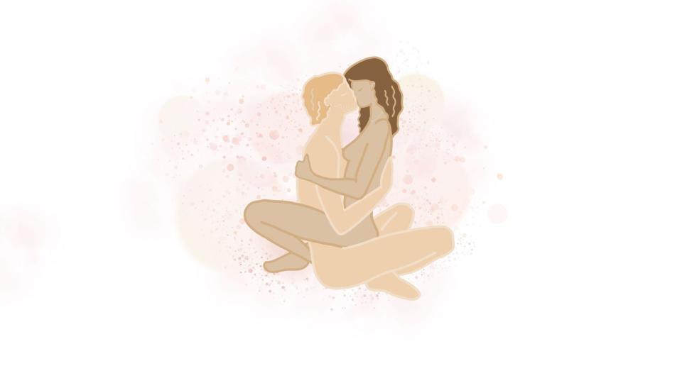 Illustration of the lotus sex position