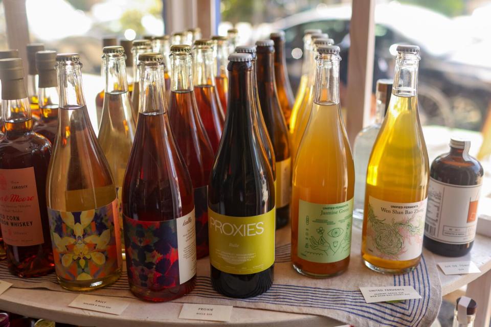 A selection of wines on display at Botanica in Silver Lake.