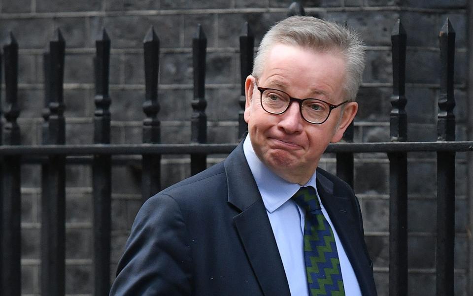 Michael Gove said there could be queues of 7,000 lorries with as many as 60 percent of lorries arriving without the necessary paperwork - Justin Tallis/AFP via Getty Images