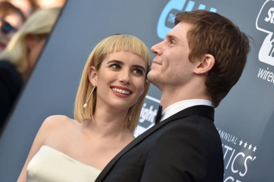 Evan Peters and Emma Roberts