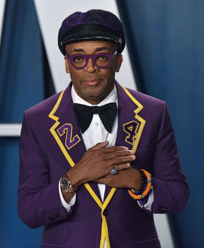 Director Spike Lee arrives for the Vanity Fair Oscar party at the Wallis Annenberg Center for the Performing Arts in Beverly Hills, Calif., on February 9, 2020. The filmmaker turns 66 on March 20. File Photo by Chris Chew/UPI