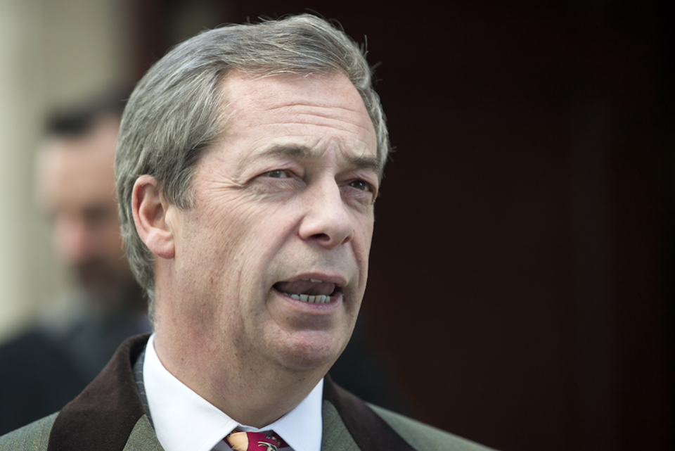 <em>Nigel Farage backed Mr Bolton’s decision to take on the party’s NEC (Rex)</em>