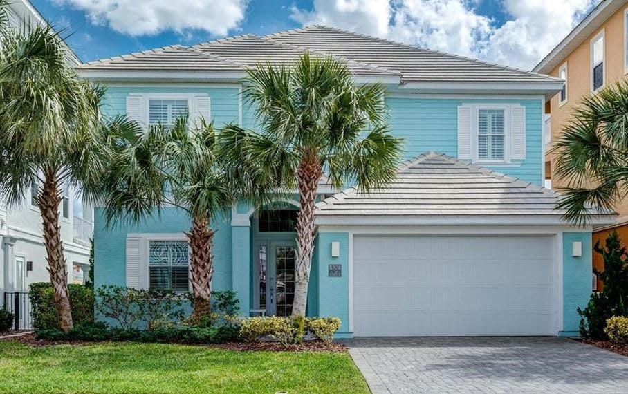 This house on Ocean Way North, built one block from the beach in 2017 on Cinnamon Beach Lake, has five bedrooms and 5 1/2 baths in 3,090 square feet of living space. It also has a saltwater pool and a patio, and all bedrooms have their own baths. It sold recently for $1,450,000.