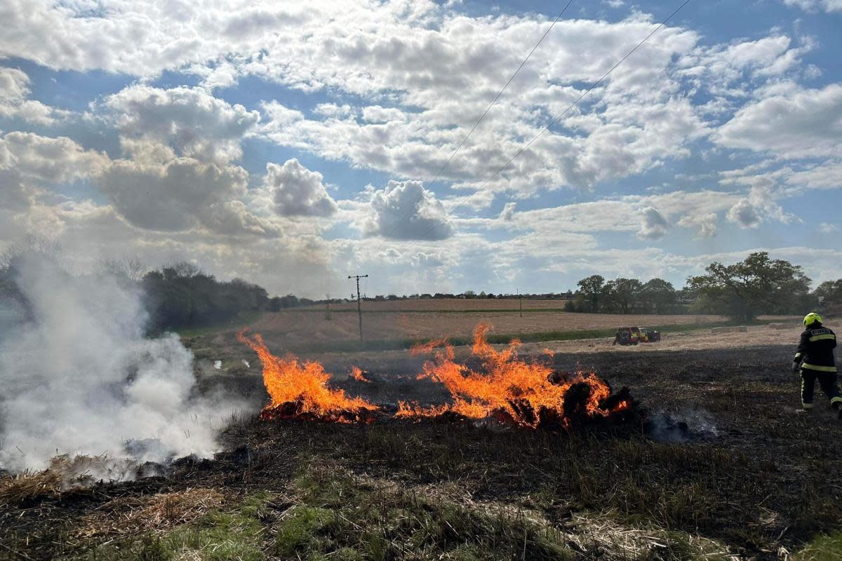 The fire broke out in a field in Creech St Michael. <i>(Image: Taunton Fire Station)</i>