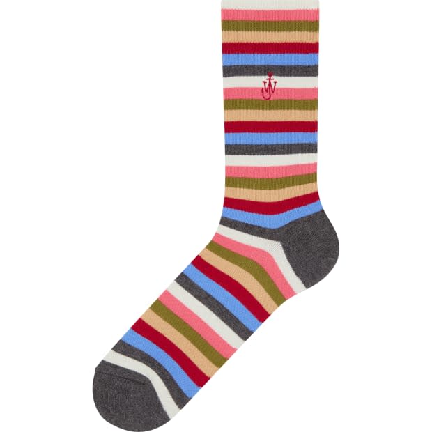 <p>JW Anderson x Uniqlo Socks, $4.90, <a href="https://www.uniqlo.com/jwanderson/20fw/us/en/women/" rel="nofollow noopener" target="_blank" data-ylk="slk:available here;elm:context_link;itc:0;sec:content-canvas" class="link ">available here</a>. </p>