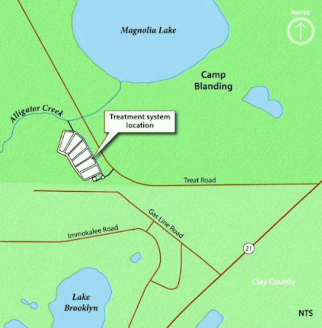 Water from the Black Creek pipeline will flow through a water-treatment system in Keystone Heights before moving into Alligator Creek amd downstream through areas around the region's lkaes that double as recharge areas for the Floridan aquifer.