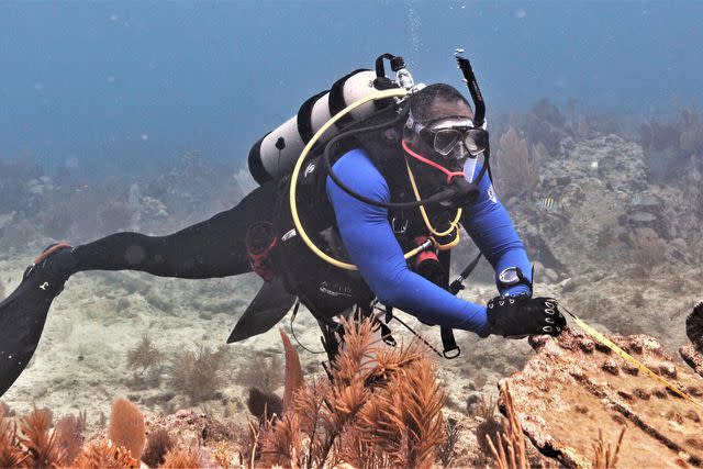 <p>Matthew Lawrence/Courtesy of Diving with a Purpose</p> Jay V. Haigler, a founding board member of Diving With a Purpose.