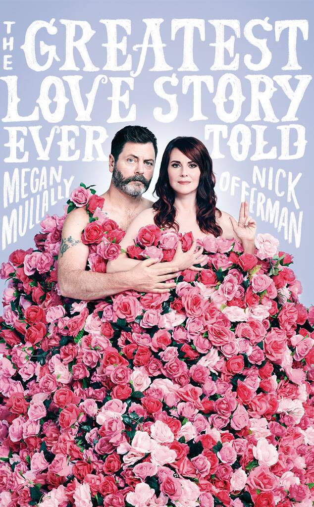 Nick Offerman and Megan Mullally, "The Greatest Love Story Ever Told" book cover