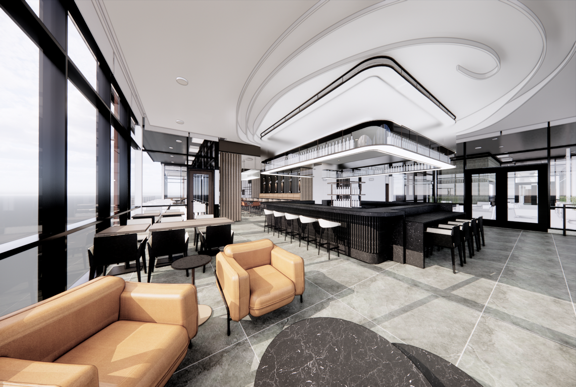 The Boise Post, a New American restaurant and bar, is planned for the 15th floor of the new Marriott hotel nearing construction in downtown Boise.