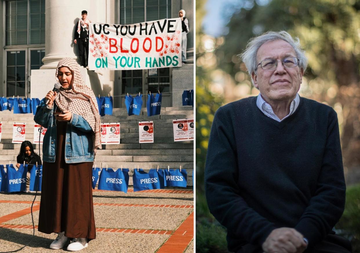 <span>Malak Afaneh, left, and Erwin Chemerinsky.</span><span>Composite: Courtesy Malak Afaneh/Getty Images</span>