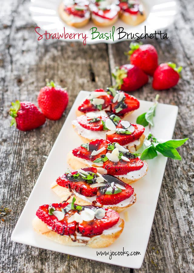 Strawberry Basil Bruschetta