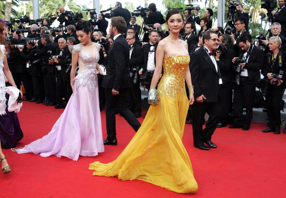 Chen Tingjia (left) and Yang Mi , 
at the De Rouille Et D'os (Rust and Bone) premiere during the 65th annual Cannes Film Festival.
Cannes, France - 17.05.12
**Only available for publication in the UK. Not available for the rest of the world **
Mandatory Credit: News Pictures/WENN.com