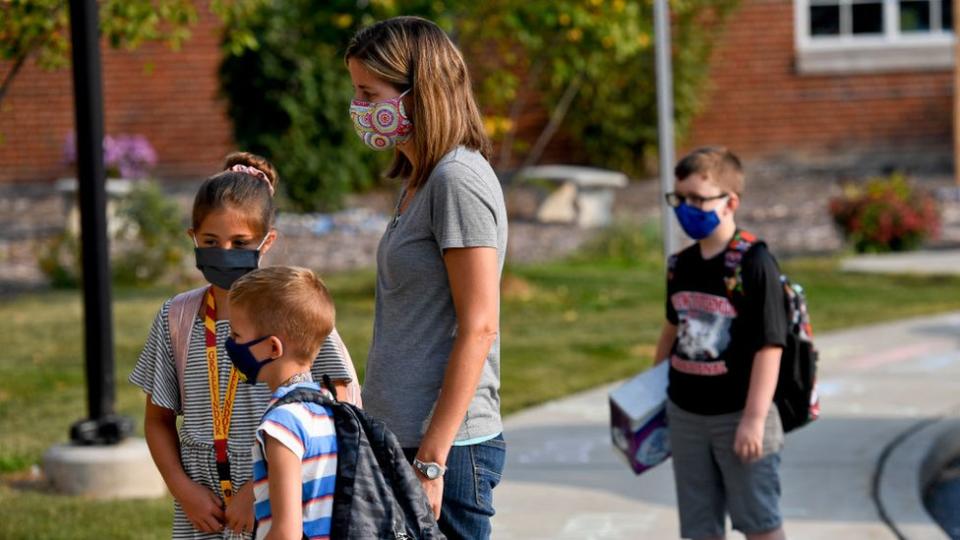 Niños en el regreso al colegio en EE.UU.