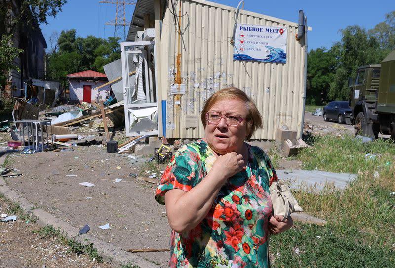 Aftermath of shelling in Donetsk