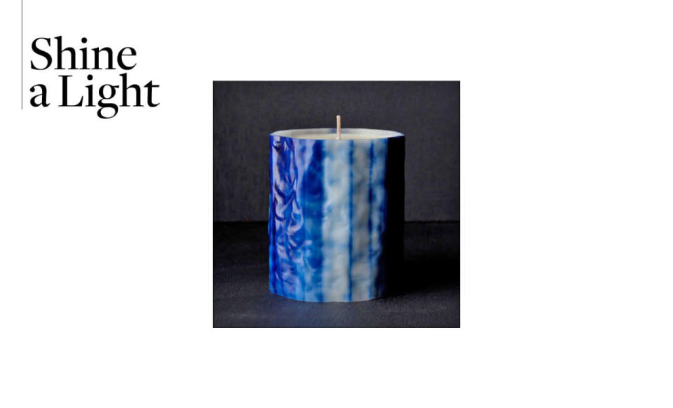Le Feu De L’Eau Bleu Nuit Candle; $62