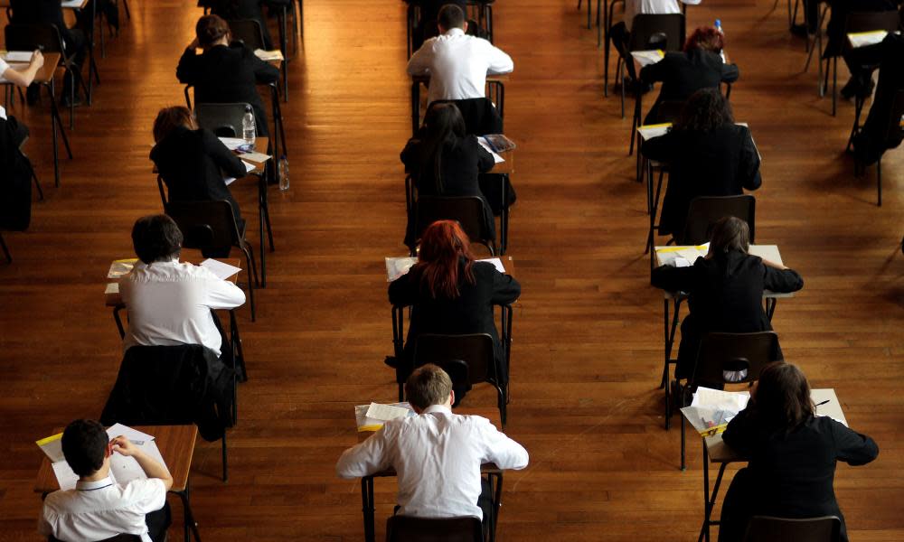 The new GCSEs are tested by end-of-year exams.