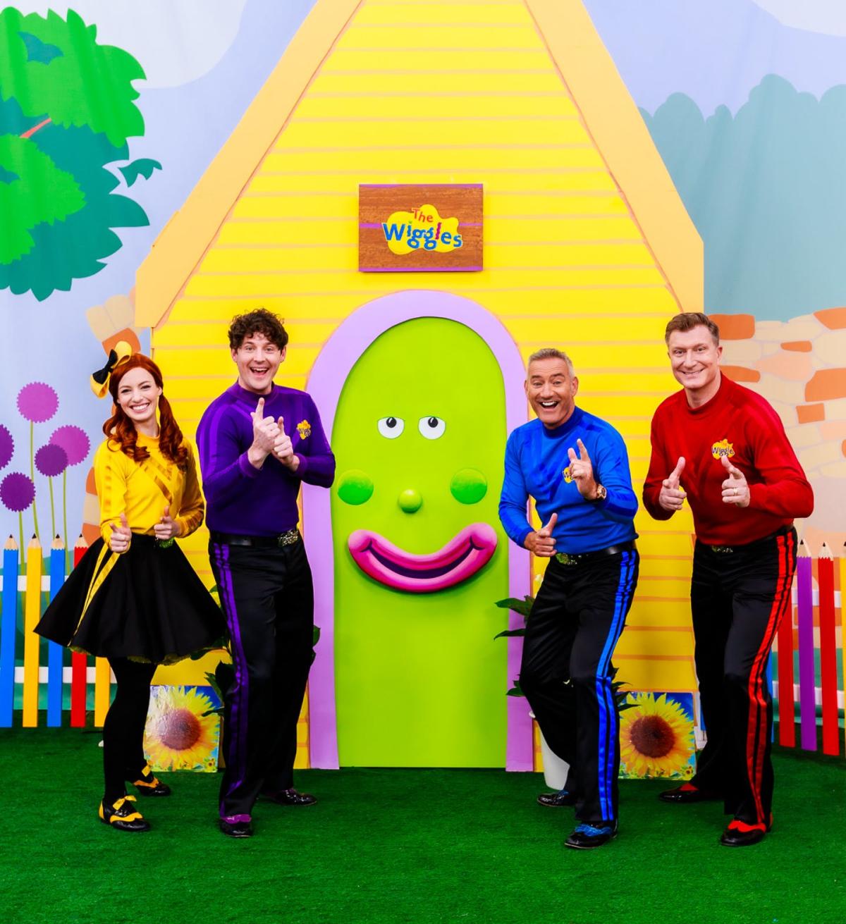 Three original Wiggles to hang up their skivvies