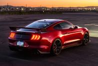 <p>The GT500's $18,500 Carbon-Fiber Track Package deletes the rear seats and adds 20-inch carbon-fiber wheels, a two-position rear wing, adjustable top mounts for the front struts, Recaro bucket seats, front-splitter extensions, and Michelin Pilot Sport Cup 2 tires.</p>