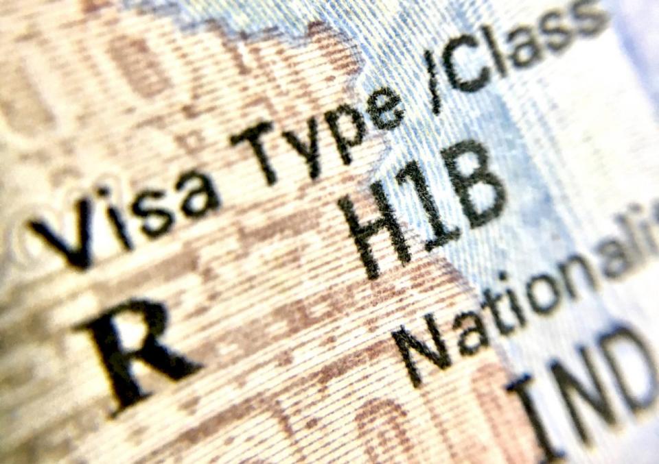 美國H-1B簽證。 (網路圖片)