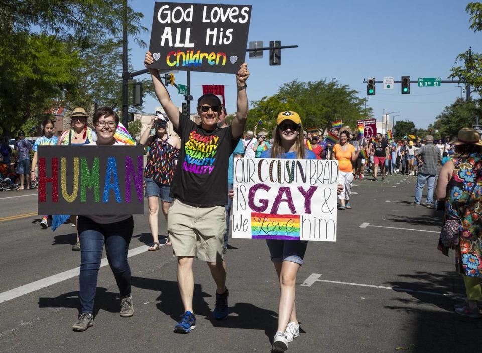 The streets of Downtown Boise were filled with people in support of LGBTQ+ pride during Boise Pride Fest Saturday, June 15, 2019.