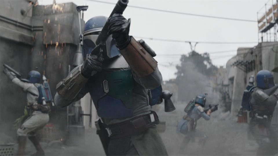 The Children of the Watch battle for Nevarro in The Mandalorian season 3 episode 5