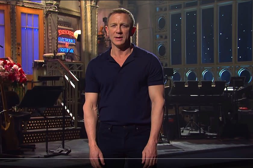 A framegrab of Daniel Craig hosting "Saturday Night Live" on March 7, 2020.