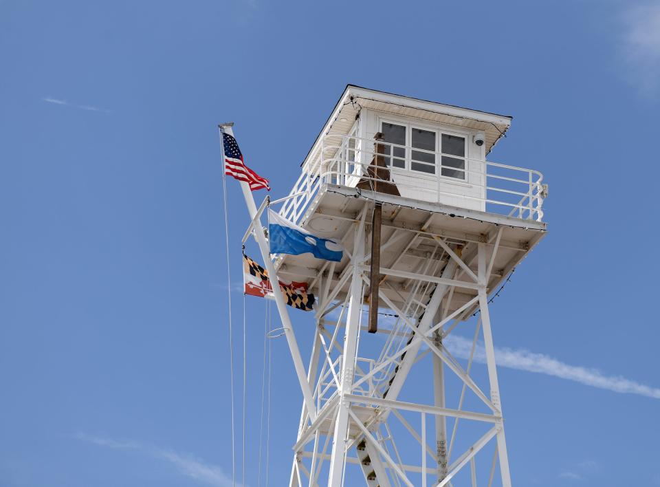 The former watch tower at the Ocean City Life Saving Station Museum Friday, Aug. 25, 2023, in Ocean City, Maryland.