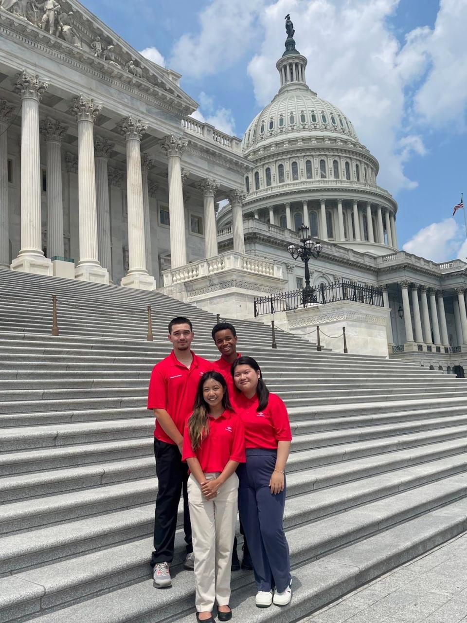 The 2023 Bank of America Student Leaders at the U.S. Capitol in Washington D.C., where they also attended the Student Leaders Summit.