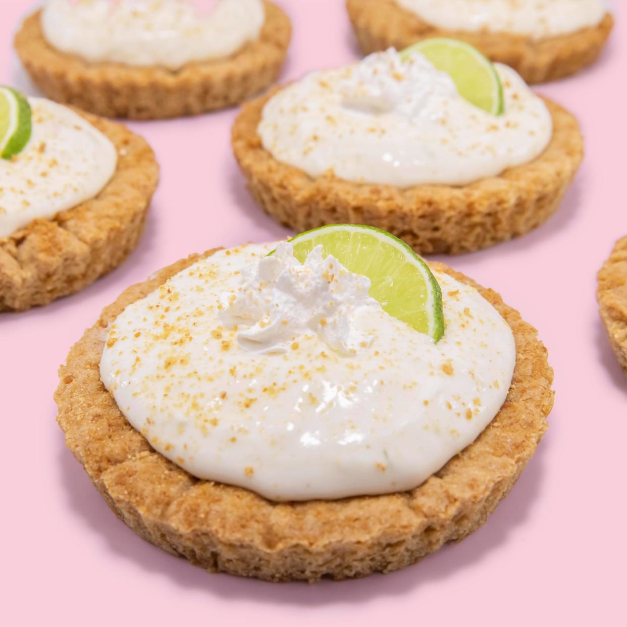 Some Key Lime Pie cookies from Crumbl Cookies.