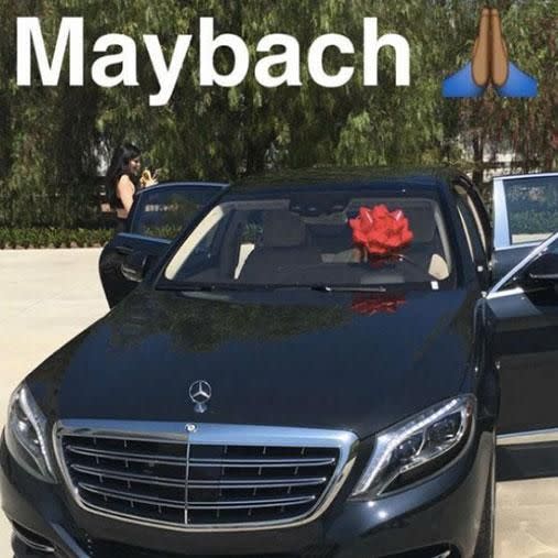 Kylie was gifted a $200,000 Mercedes for her upcoming birthday. Photo: Snapchat