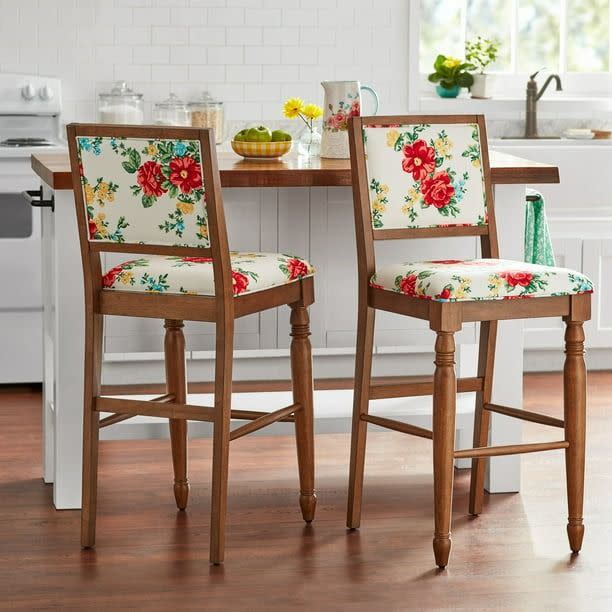 <p><a href="https://go.redirectingat.com?id=74968X1596630&url=https%3A%2F%2Fwww.walmart.com%2Fip%2FThe-Pioneer-Woman-Vintage-Floral-Bar-Stools-Made-With-Solid-Wood-Frame-Set-of-2%2F2082239081&sref=https%3A%2F%2F" rel="nofollow noopener" target="_blank" data-ylk="slk:Shop Now;elm:context_link;itc:0;sec:content-canvas" class="link ">Shop Now</a></p><p>The Pioneer Woman Vintage Floral Bar Stools, Set of 2</p><p>walmart.com</p><p>$188.00</p>