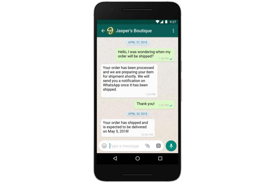 WhatsApp is acting on promises to turn its chat into a valuable shopping tool