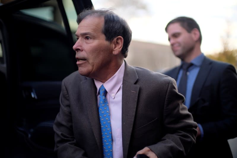 Roger Stone associate and radio host Randy Credico leaves federal court after testifying in the trial of Stone, former campaign adviser to U.S. President Donald Trump, on criminal charges of lying to Congress, obstructing justice and witness tampering at U