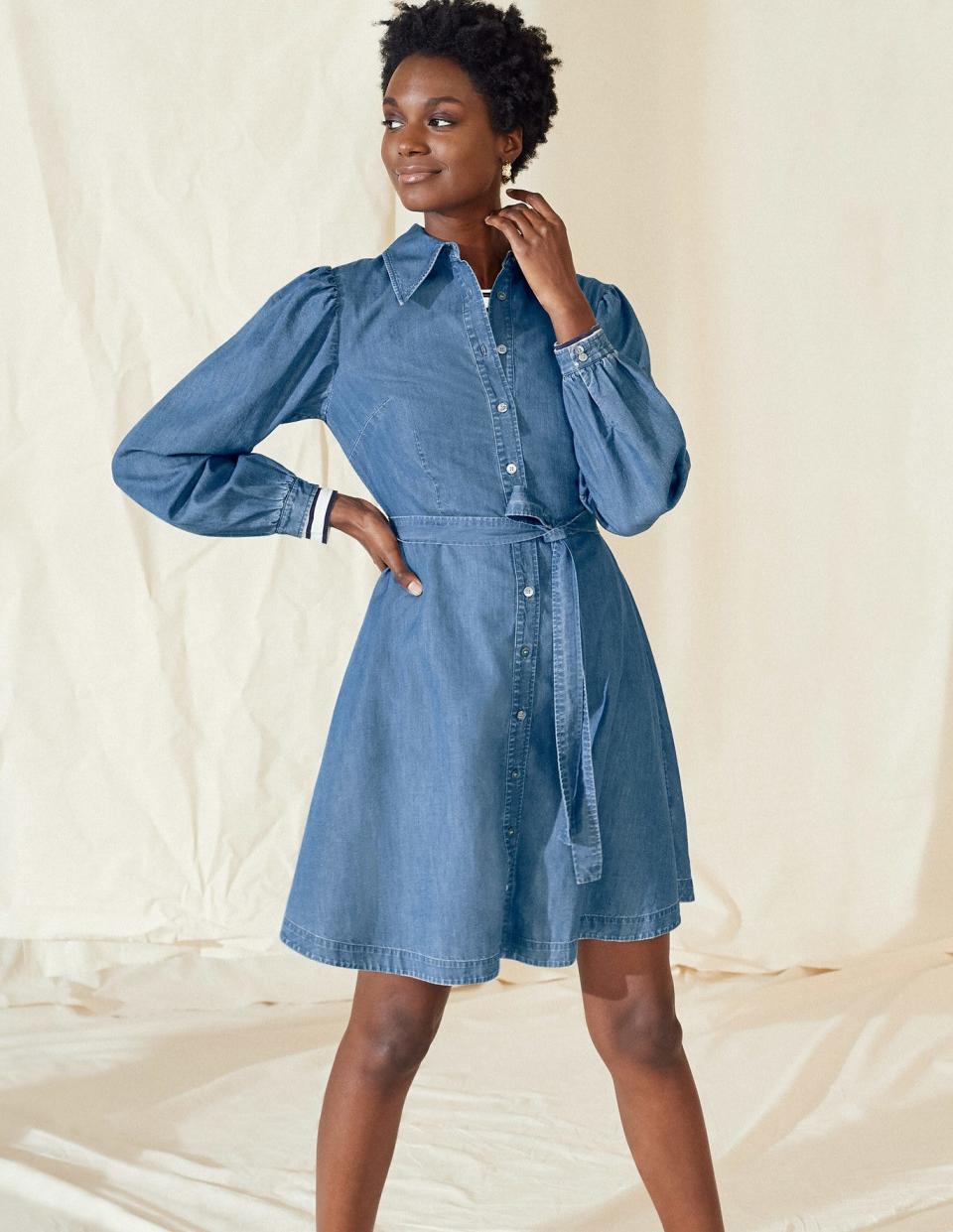 Boden's Charlotte Shirt Dress in mid-vintage denim, $72