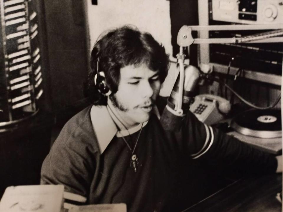 Sandy White served as the midday DJ and as production manager at radio station T-95 throughout the 1990s and early 2000s. He’s pictured here at age 18, when his radio career first started.
