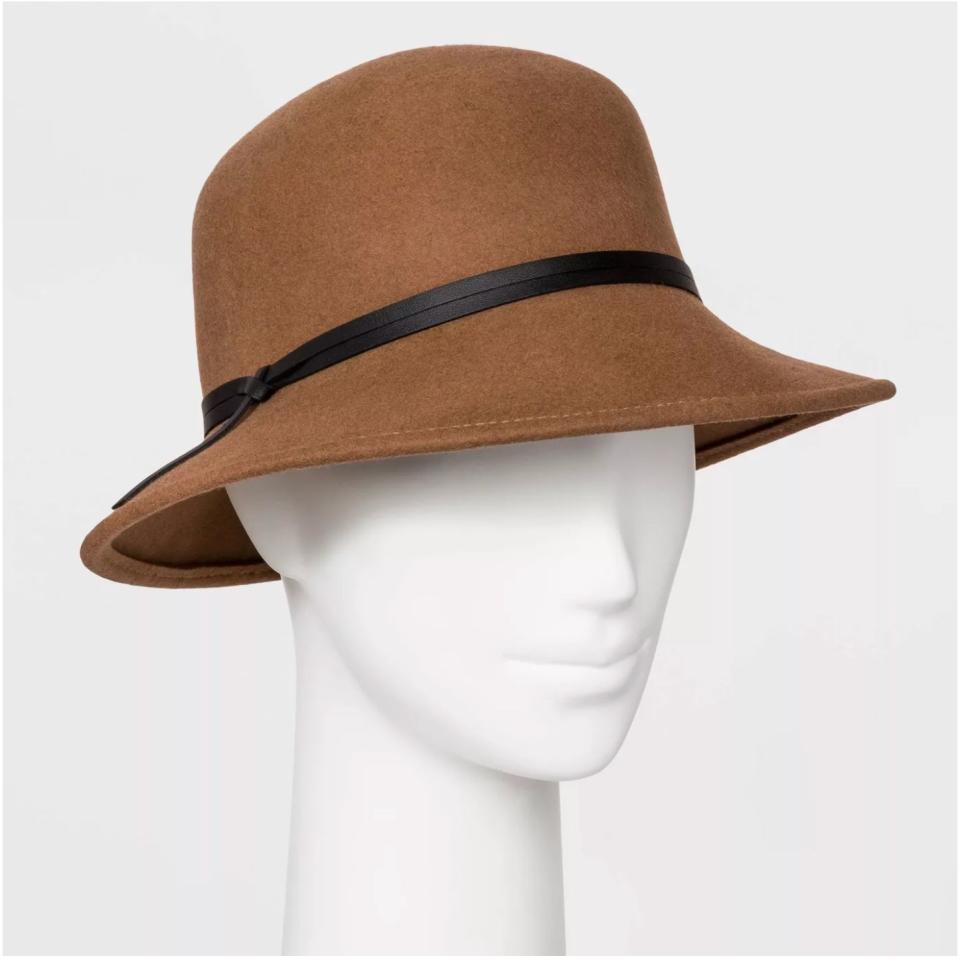 Get the <a href="https://www.target.com/p/women-39-s-felt-cloche-hat-a-new-day-8482-camel-one-size/-/A-54610305?ref=tgt_adv_XS000000&amp;AFID=google_pla_df&amp;fndsrc=tgtao&amp;CPNG=PLA_Accessories%2BShopping_Local&amp;adgroup=SC_Accessories&amp;LID=700000001170770pgs&amp;network=g&amp;device=c&amp;location=9067609&amp;gclid=EAIaIQobChMIx9nBg8yD5wIVBYzICh38MwWXEAQYFSABEgIDu_D_BwE&amp;gclsrc=aw.ds" target="_blank" rel="noopener noreferrer">women's felt cloche hat from Target for $19.99&nbsp;</a>