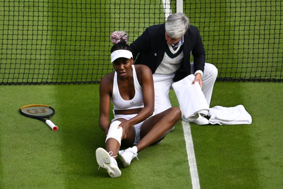 Venus Wlliams refused to shake hands with the chair umpire after her loss at Wimbledon (Getty Images)