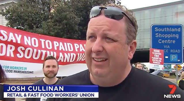 Josh Cullinan said full-time workers would be slugged $1300 a year in parking costs. Source: 7 News