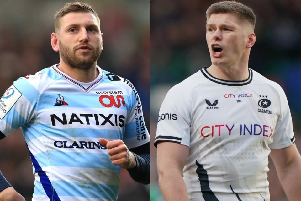 Finn Russell, left, feels Owen Farrell will be well suited to Racing 92  (PA)