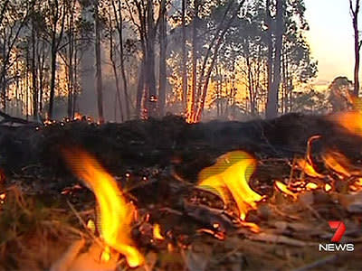 <p>Bushfire threatening homes in Sydney</p>