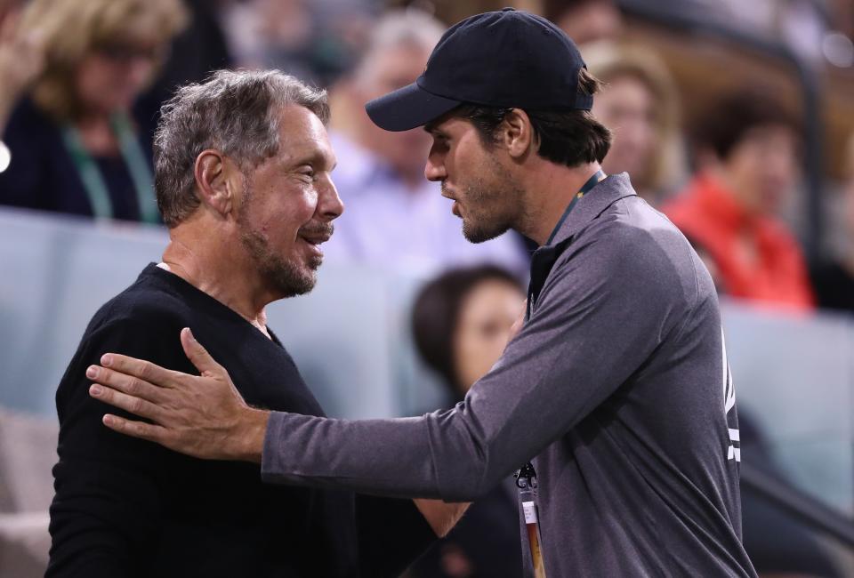 Haas's friendship with Indian Wells tournament owner Larry Ellison has paid off in a high-profile new job.  (Photo by Julian Finney/Getty Images)