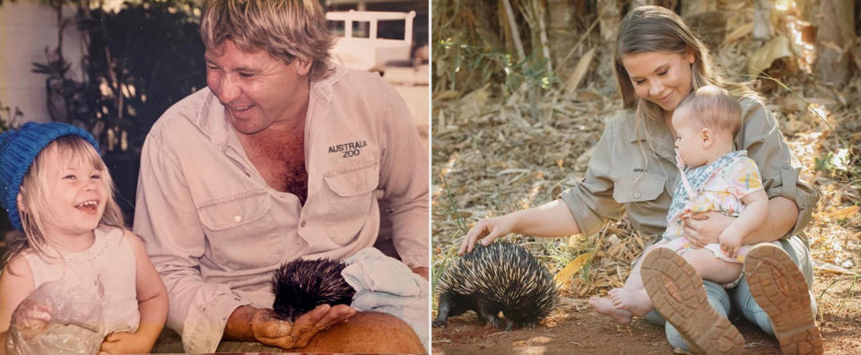 All the Times Baby Grace Followed in Her Grandpa Steve Irwin's Footsteps